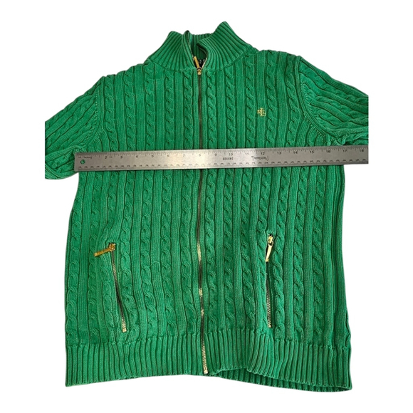 LAURAN BY RALPH LAUREN Y2K ZIPPER SWEATER. WOMWNS SZ LG. GENTLY USED. - Picture 6 of 7